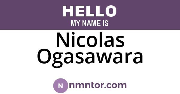 Nicolas Ogasawara