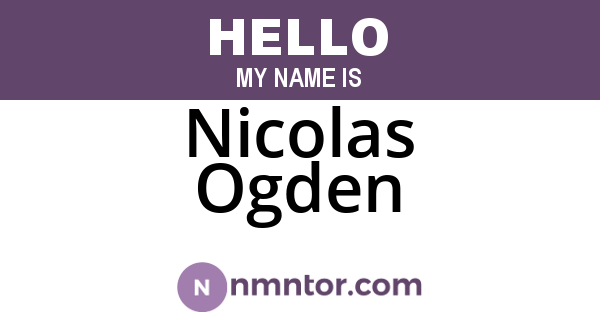 Nicolas Ogden