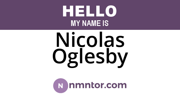 Nicolas Oglesby