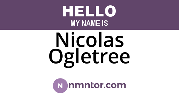 Nicolas Ogletree