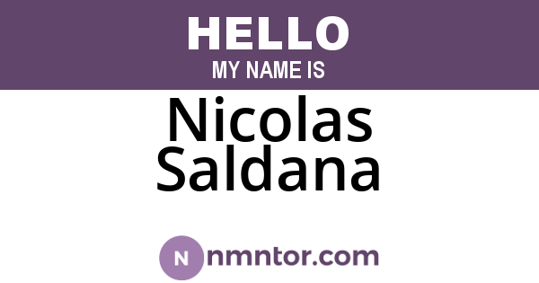 Nicolas Saldana