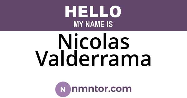 Nicolas Valderrama