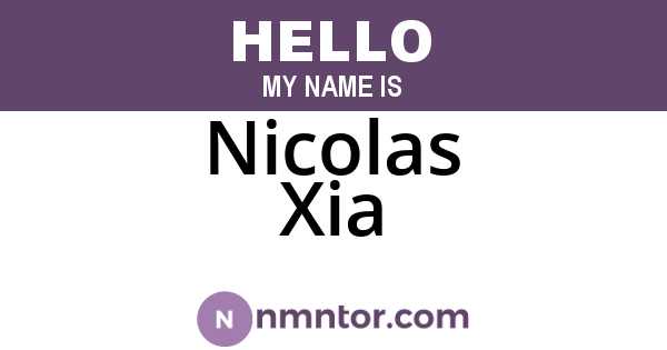 Nicolas Xia