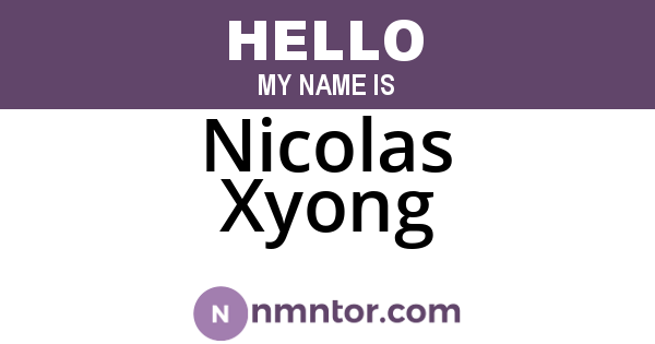 Nicolas Xyong