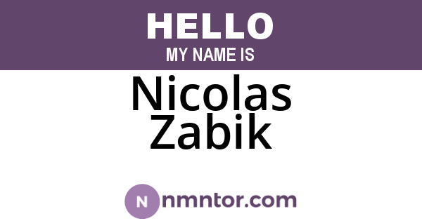 Nicolas Zabik