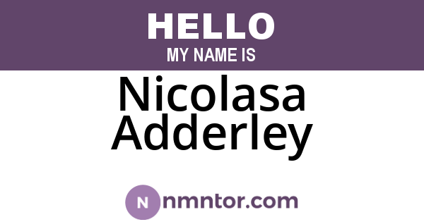 Nicolasa Adderley