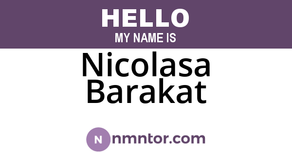 Nicolasa Barakat
