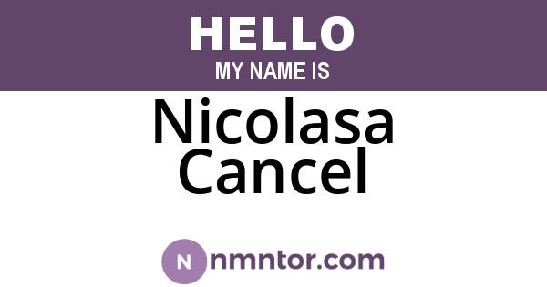 Nicolasa Cancel