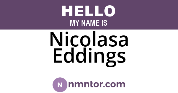 Nicolasa Eddings