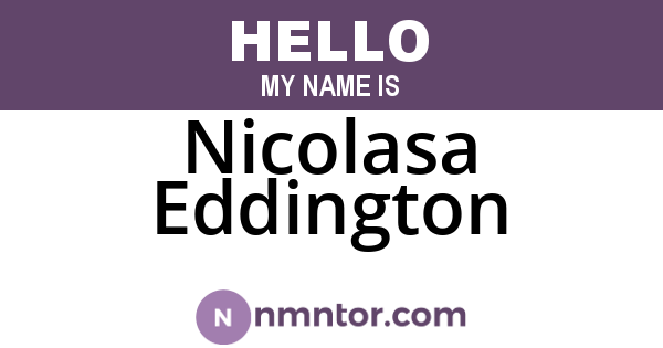 Nicolasa Eddington