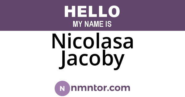 Nicolasa Jacoby