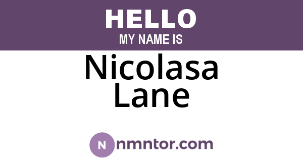 Nicolasa Lane