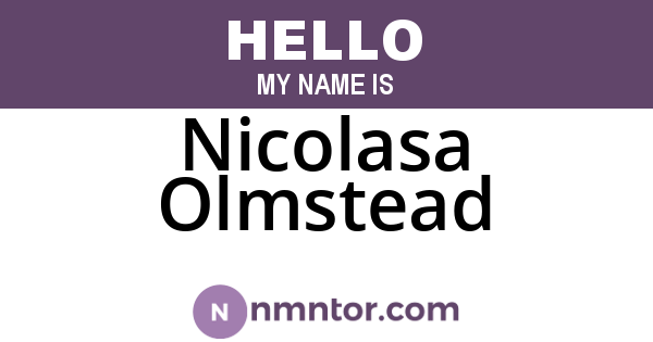 Nicolasa Olmstead