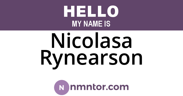 Nicolasa Rynearson