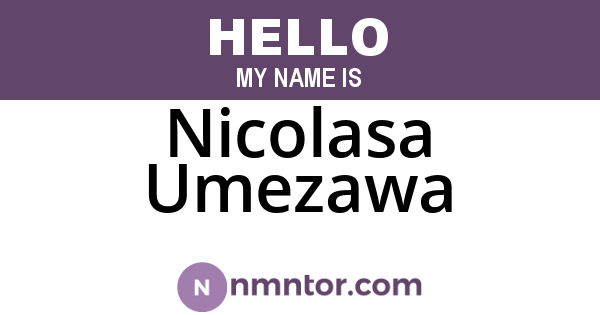 Nicolasa Umezawa