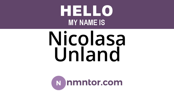 Nicolasa Unland