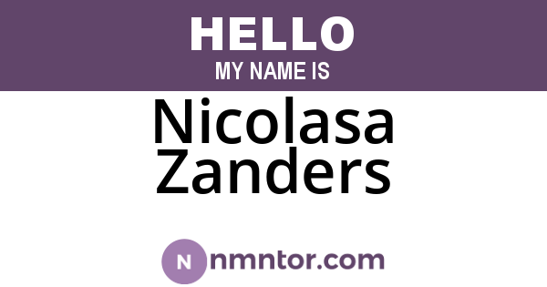 Nicolasa Zanders
