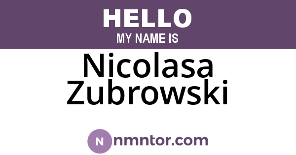 Nicolasa Zubrowski