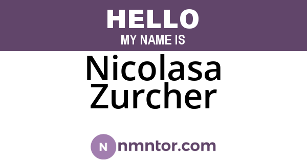 Nicolasa Zurcher
