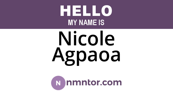 Nicole Agpaoa