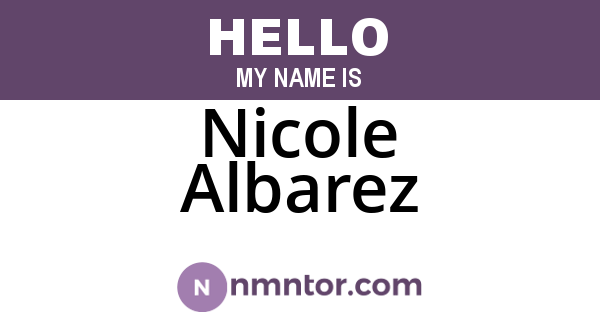 Nicole Albarez