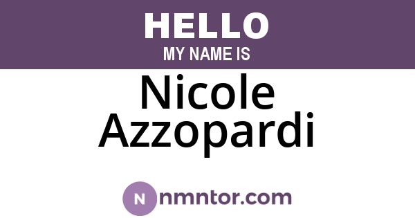 Nicole Azzopardi