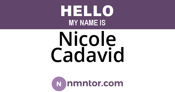 Nicole Cadavid