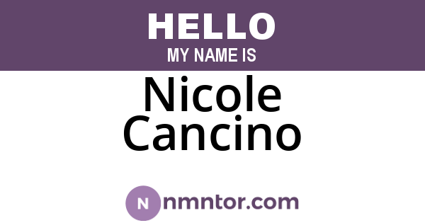 Nicole Cancino