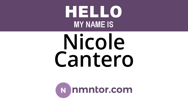 Nicole Cantero