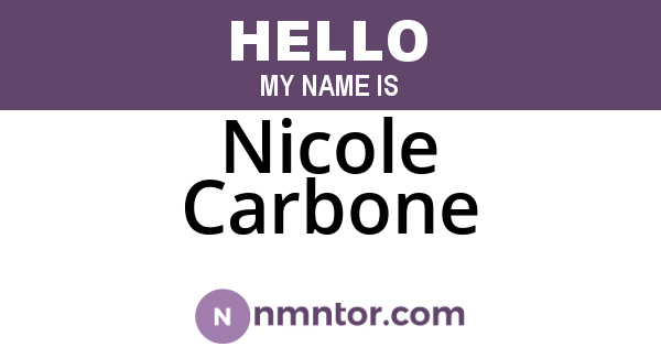 Nicole Carbone