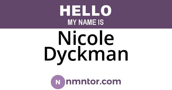 Nicole Dyckman