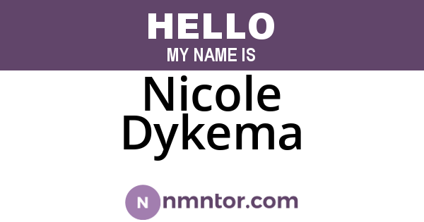 Nicole Dykema