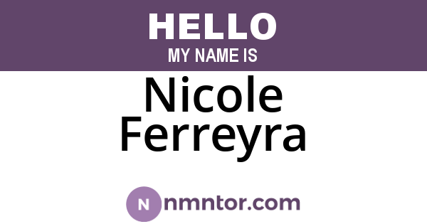 Nicole Ferreyra