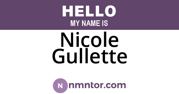 Nicole Gullette