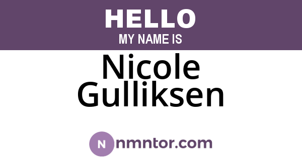 Nicole Gulliksen
