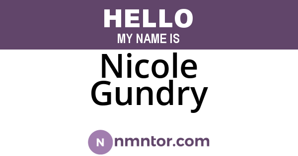 Nicole Gundry