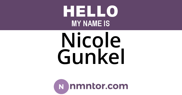 Nicole Gunkel