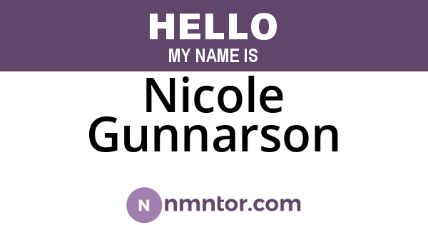 Nicole Gunnarson