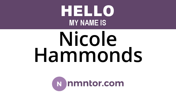 Nicole Hammonds