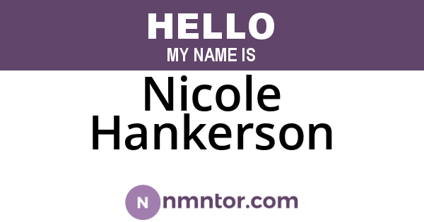 Nicole Hankerson