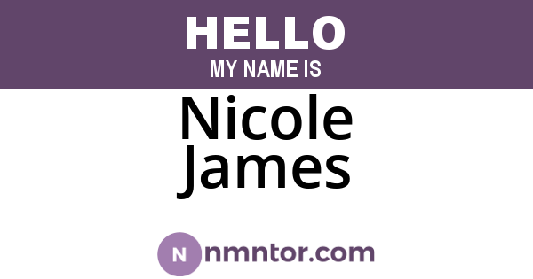 Nicole James