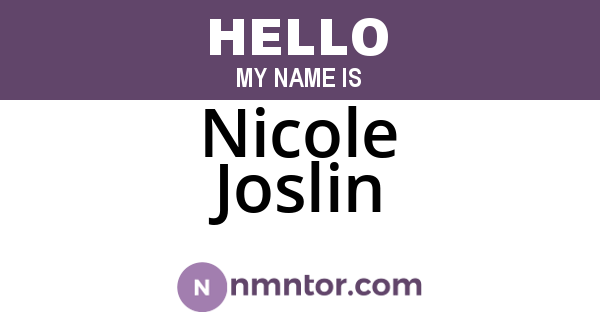 Nicole Joslin