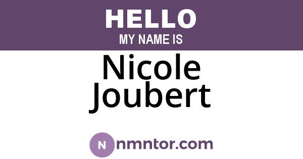 Nicole Joubert