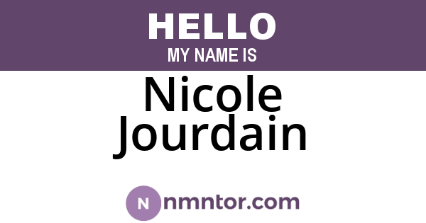 Nicole Jourdain
