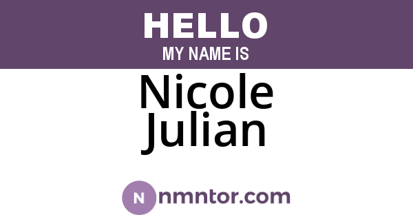 Nicole Julian