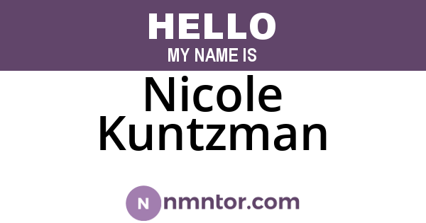 Nicole Kuntzman