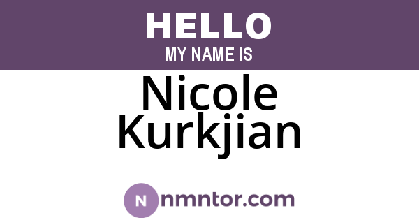 Nicole Kurkjian