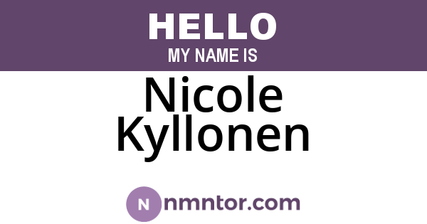Nicole Kyllonen