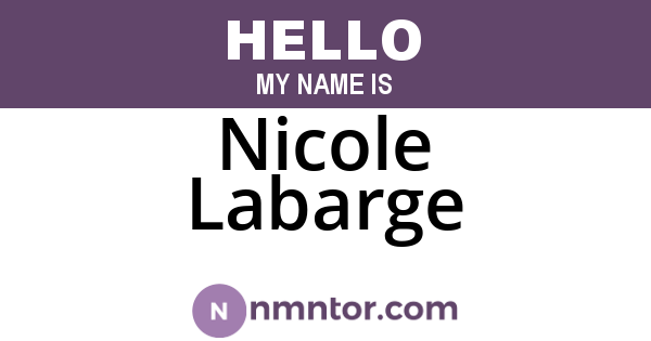 Nicole Labarge