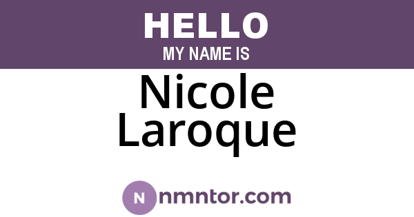 Nicole Laroque